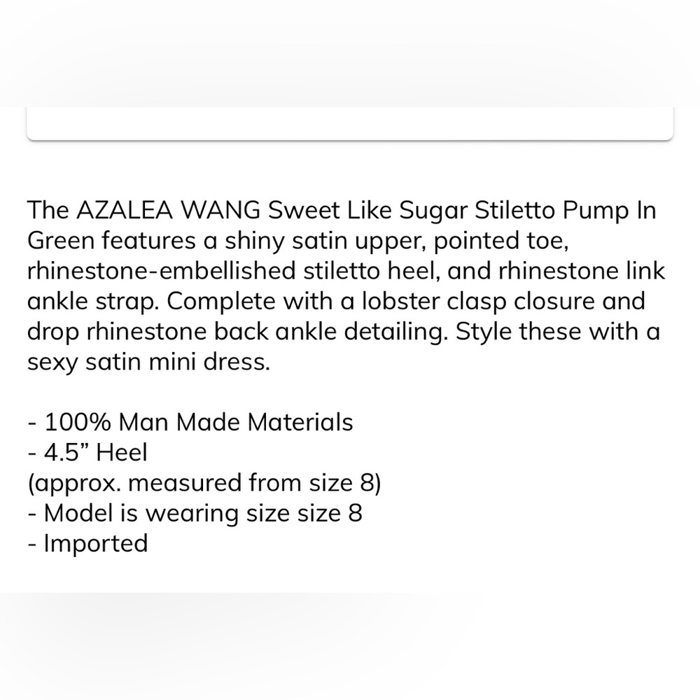 Green Satin and Rhinestone Heels - Picture 7 of 7